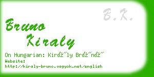 bruno kiraly business card